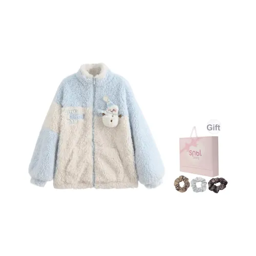 SNBL Синий Женские Бархатные Куртки