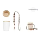 [Jellycat Кофейная чашка Двухкомпонентный комплект] Импортированная бумага DuPont (Легкий, Водонепроницаемый) + Коричневый через плечо, плечевой ремень 83-130 см