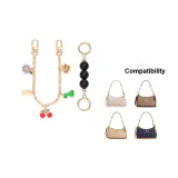 [Золотистый] Черный жемчуг + Многоэлементная декоративная цепь, 30 см