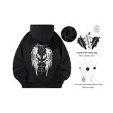 Черный флис с утеплением (в комплекте с сумкой через плечо + ожерельем)