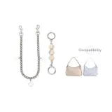 [Серебряный] Молочный Туманный Жемчужный + Камелия Декоративная Цепь 45 см