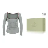 Gray Blue [Одиночный предмет топы] С вставками - Нет необходимости в бюстгальтере