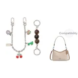 [Серебряный] Амбра Жемчужный + Многоэлементная Декоративная Цепь 30 см