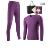 Одежда Комплекты (Виноградный фиолетовый) Термическая оленья кожа/Бесшовный крой/3A Антибактериальный