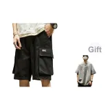 Черный T7007 Градиентная серая рубашка с коротким рукавом [Приобретите с скидкой 10 юаней, свяжитесь с службой поддержки клиентов для получения информации о размерах].