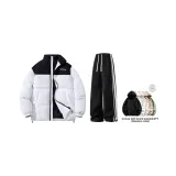 Комплект одежды (Белое пальто + Черные штаны) В комплекте с толстовкой