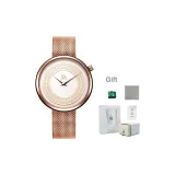 Белый циферблат, розовое золото, ремешок