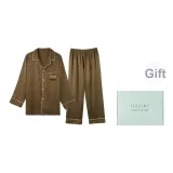 [Подарочная коробка Набор] Кофе Рыбка Ласточкин хвост Шелк Мужской Комплект с длинными рукавами