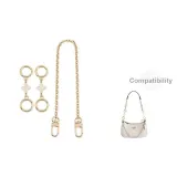 Круглая пряжка, клевер четырехлистный, цепь-удлинитель 2 шт + 40 см, декоративная цепочка