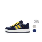 Темно-синие, желтые шнурки (в комплекте с 1 пачкой белых и синих шнурков)