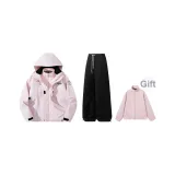 Комплект одежды (Розовый топ из дерева + Черные штаны) (В комплекте с подкладкой)