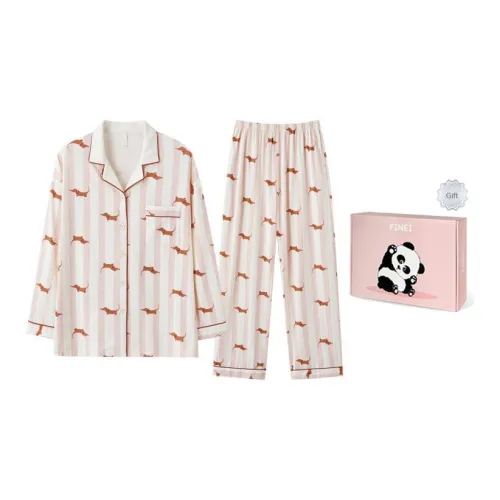 FINEI Пижамный комплект Женский Gift Box Set Шарф Gentleman Dog