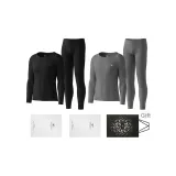 2 комплекта одежды (Черный + Темно-серый) 100% хлопок, антибактериальный / мягкий и мягкий / сумка для покупок включена