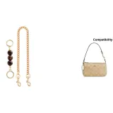 Янтарный коричневый удлинитель цепи + прямая золотая длинная цепь