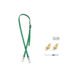 Серебряная модифицированная пряжка + зеленая длинная лямка