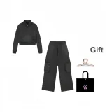 Темно-серый топ и штаны