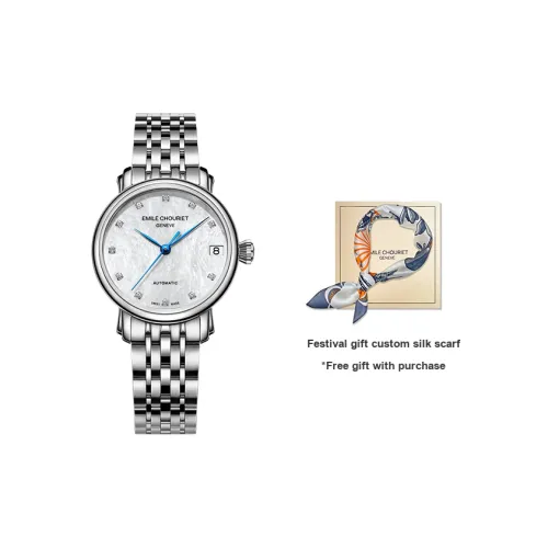 EMILE CHOURIET Автоматический механический механизм Женские часы 30MM*30MM*9,1mm Белый