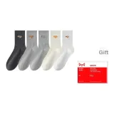 5 пар (Темно-серый + Светло-серый + Серебристо-серый + Экрю + Белый)