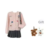 Розовый трикотаж + юбка