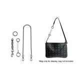 Черная сумка MCM Smaller, модифицированный набор (47 см, медная цепочка + жемчужный + свиный нос)