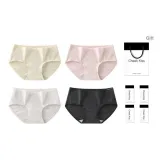 7A Класс Антибактериальный Бесшовный Трусы [Креветочный Цвет + Абрикосовый Серый + Черный + Светло-Желтый] Набор из 4 штук в Подарочной Коробке.