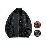 Черный (с флисовой подкладкой и утепленный)