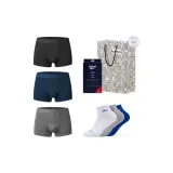 Трусы (Черный, Синий, Средний Фотиния, Серый) + Носки (Белый, Серый, Синий)