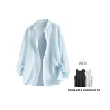 Синий топ без рукавов