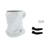 Белый шарф + черные охлаждающие рукава