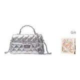 Серебристая сумка для покупок