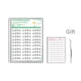 Клей-Бесплатно 2 коробки [Верхние и нижние ресницы] Естественный Маленький Солнечный свет + Маленькое Пламя