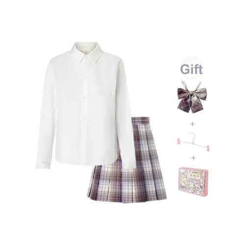 RIMUXINGHE Комплект рубашек Matching Женская Белый Фиолетовый