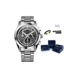 Серебряный стальной браслет черного цвета