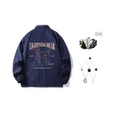 Темно-синий (в комплекте с модным ожерельем + сумка через плечо)