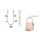 [Серебряный] Молочный Жемчужный+Многоэлементный Декоративная Цепь 30 см