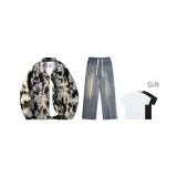 Комплект (Чернила для рисования + Винтажные синие джинсы) с бесплатной футболкой