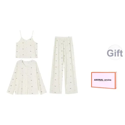 ANVINAL Абрикос Женские Пижамные Комплекты