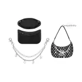 Двойной слой, декоративная цепь, звезды, 35 см + дралон, черный, подкладка