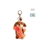 Коричневый, с тросиком для натягивания, стиль позиционирования (включает открытку с поздравлением в виде торта и щенка)