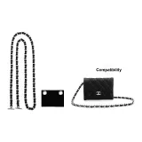 [Crossbody] Серебряный, кожа, цепь 90 см + фиксированная застежка