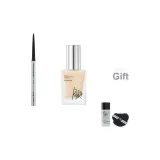 Мокко Коричневый Кисть для подводки глаз Олівець + Тональный крем из натуральной кожи, в комплекте с 20 мл очищающим средством для глаз и губ + Маленький медвежонок Пуш