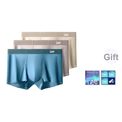Lee Мужское нижнее белье Летнее Бесшовное Дышащее Боксеры Четырехштучный комплект Брюки Независимый Подарочный набор в коробке