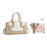 Экрю + Маленький цветок + Сумка для покупок + Заказная поздравительная открытка