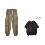 Хаки (В комплекте с брендом, футболка T02K36, черная)