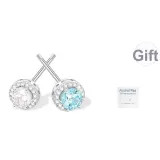 [Парные серьги Синий+Белый] Ледяной синий