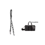 Черная кожа и черный акриловый плечевой ремень