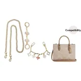 Золотая цепь + вишневый удлинитель цепи + цветочная декоративная цепь