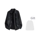 Черный [В комплекте с 100% хлопком, брендированный, белый, с длинными рукавами, футболка]