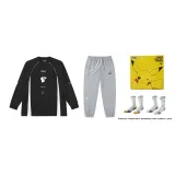 Пикачу Черный + Серый Спортивные брюки + 2 упаковки носков