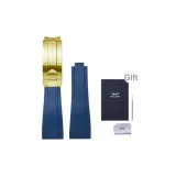 Синий + Золотистая пряжка [Новый Diver Эксклюзив 21 мм]